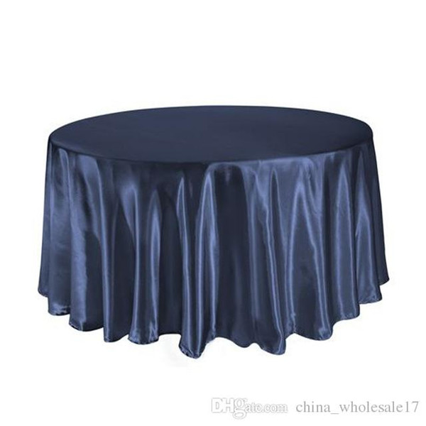 160*160cm Round Table Cloth Topper Tablecloth Luxury Polyester Satin Table Cover Oilproof Wedding Party Restaurant Banquet Home Decoration