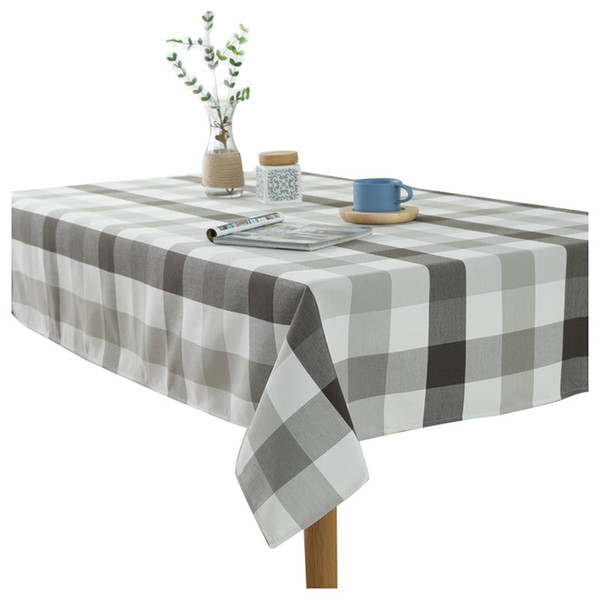 Practical Boutique Tablecloths modern simple polyester coon dyed waterproof laice table cloth home party hotel tablecloth