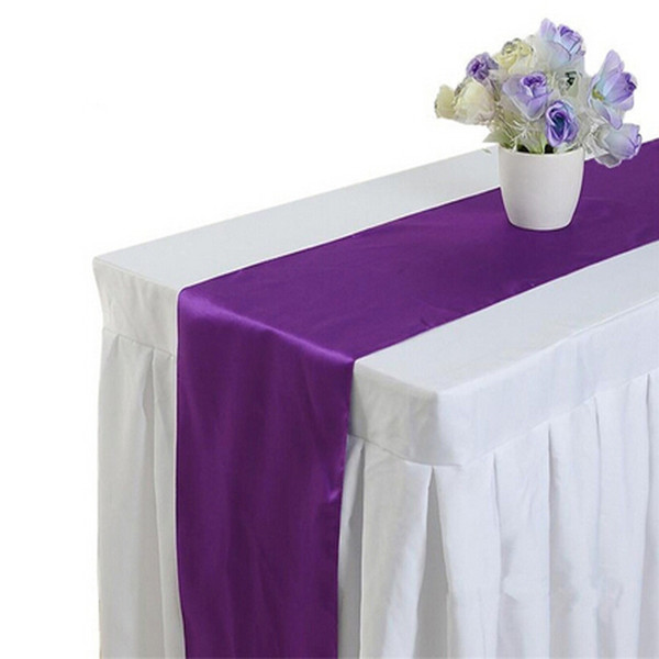 Satin Table Runner for Wedding Party Banquet Home Hotel Decoration Table Runners 270*30cm 6 colors GI993226