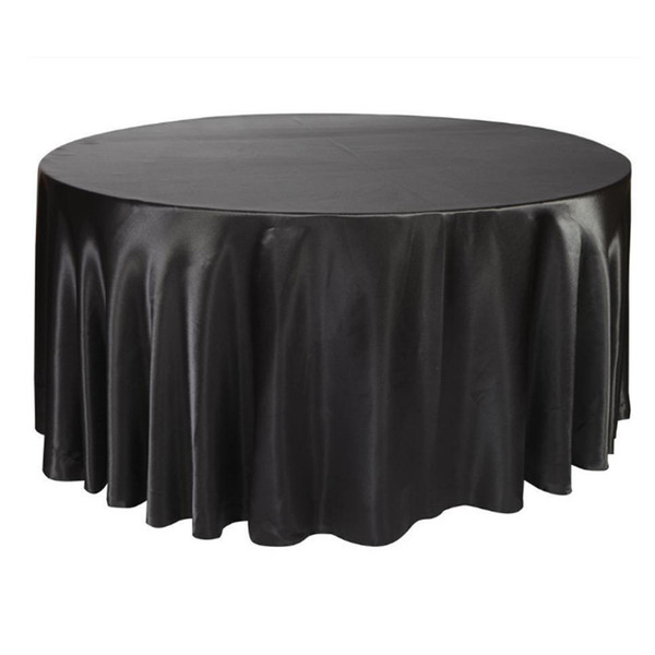 275cm Round Satin Tablecloth Table Cover for Wedding Party Table Cloth Restaurant Banquet Decorations