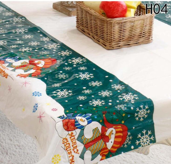 Top Fancyqbue Disposable Tablecloth Christmas Decorations for Home PVC Table Cloth Home Festival Party Decoration 110*180cm