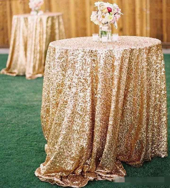 Free Shipping Cheap Rose Gold Bling Bling Sequins Wedding Decorations Table Cloth Glitter Evening Bridesmaid Prom Party Dress Fabric