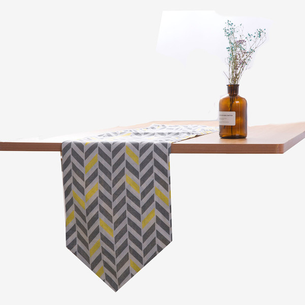 2019 New Banquet plainable Runner modern simple canvas backdrop table cloths thickening wear-resistant conference grid tablecloth family