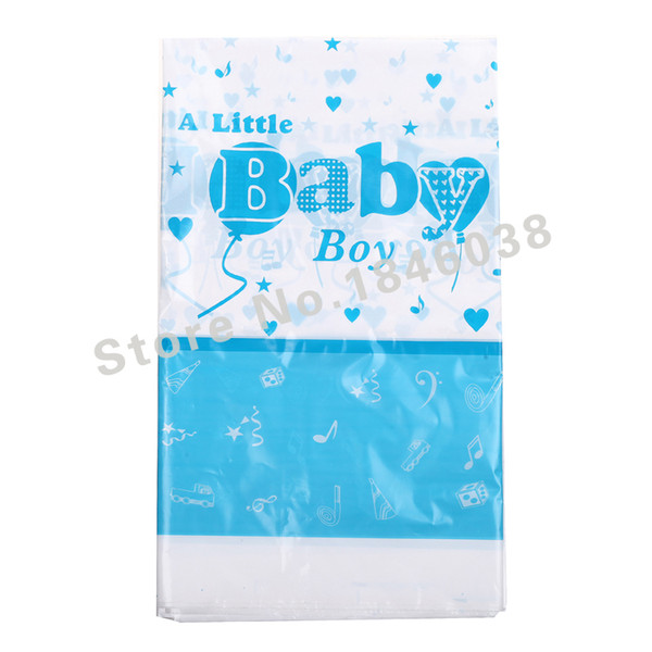 Wholesale-1pcs Lovely 220*132cm disposable Birthday tablecloths Little baby boy kids happy birthday party plastic tablecover supplies