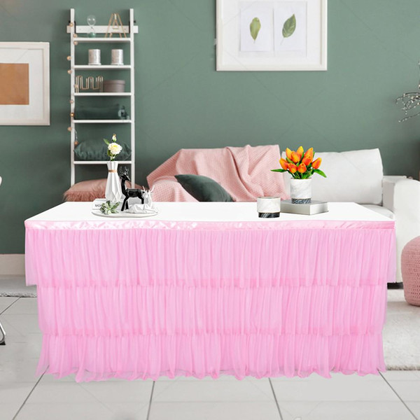 Table Skirt Tutu Tulle Table Cloth For Party Wedding Decoration Home Decoration