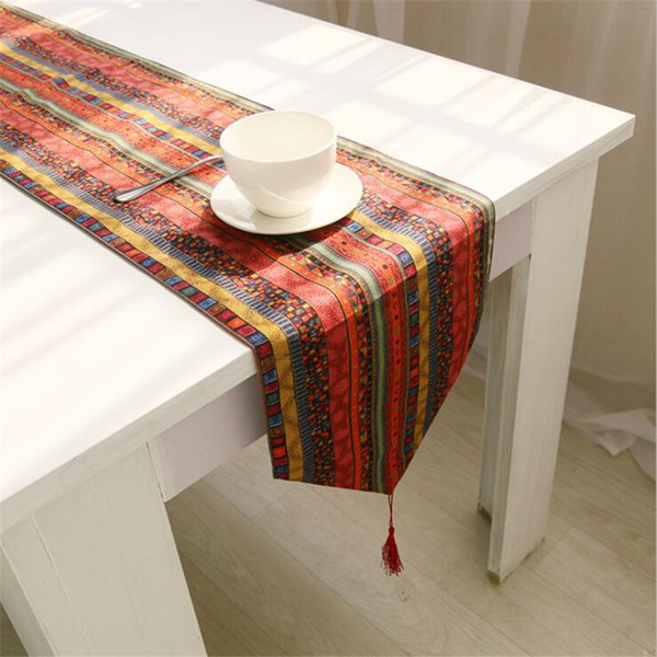 Home Table Runner With Tassel Creative Table Decoriation Fashion Linen Cotton Table Cloths For Home Decoriation 30*200CM