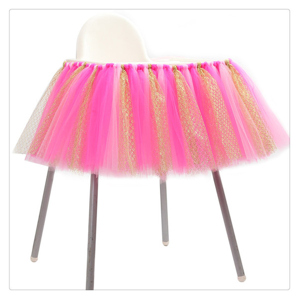 Table Skirts Tulle Cover Table Cloth for Girl Princess Party Baby Shower Slumber Party Wedding Birthday Parties Soft