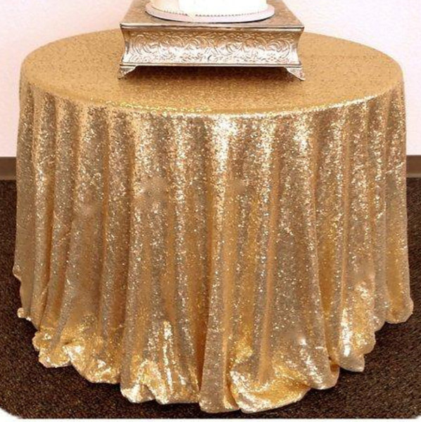 bling bling gold silver wed table decoration table cloth reception decoration desk cover