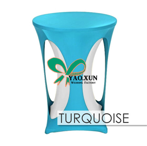 Top Sale New Design And Cheap Price Both Out And Inside Lycra Spandex Cocktail Table Cover \ Table Cloth
