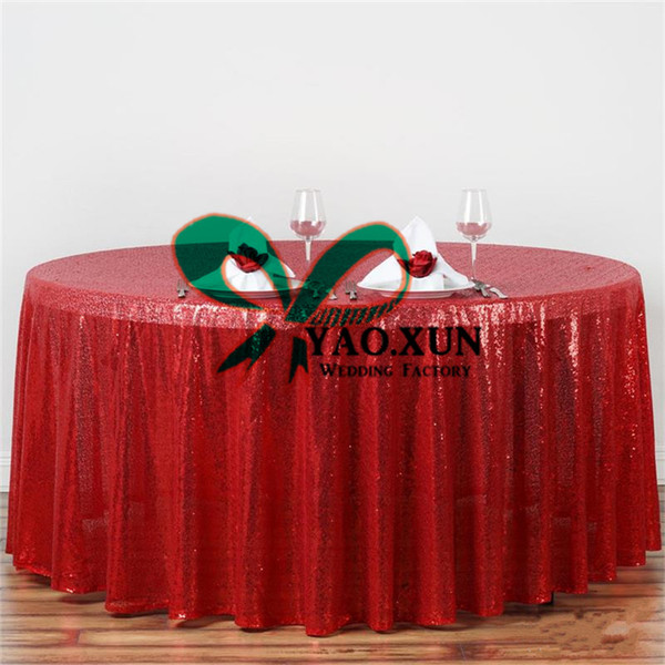 Hot Sale Round Sequin Table Cloth \ Cheap Wedding Tablecloth Free Shipping