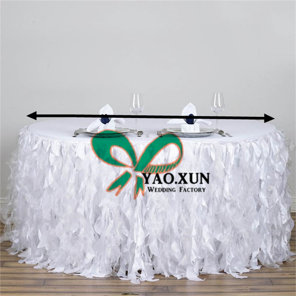 Round Diameter Wicker Taffeta Table Skirt \ Table Cloth Skirting For Wedding Decoration