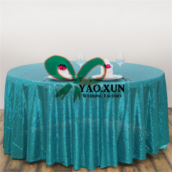 Best Quality Round Sequin Table Cloth \ Cheap Wedding Tablecloth Free Shipping