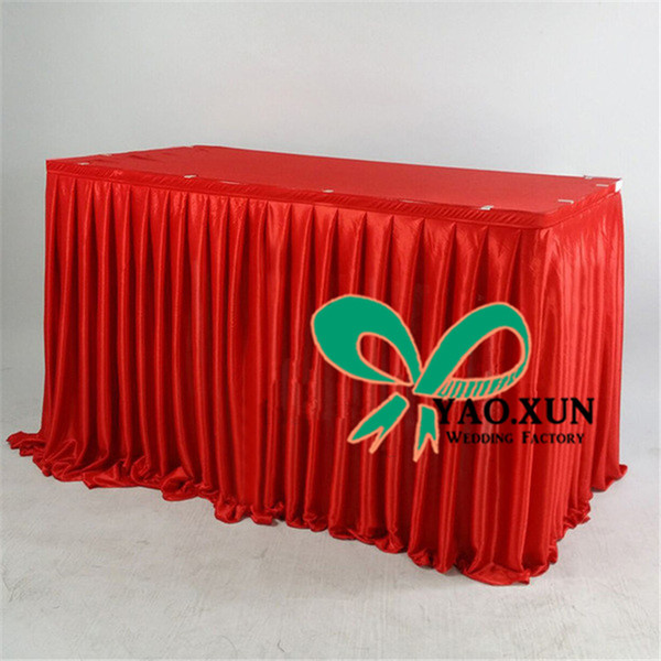100% Ice Silk Table Skirt \ Skirting For Wedding Party Decoration
