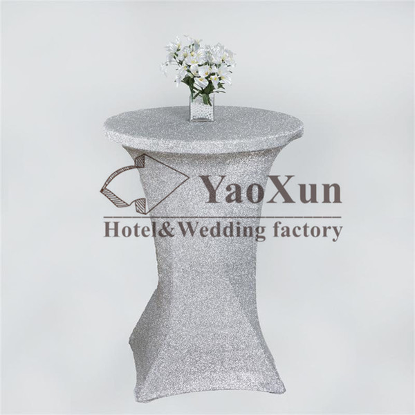 New Design Silver Color Cocktail Table Cloth \ Tallboy Table Cloth Round Size