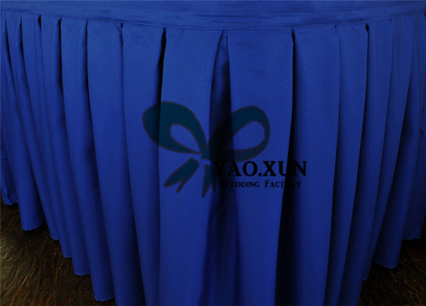 Nice Looking 100% Ployester Table Skirt \ Table Cloth Skirting Many Color Can Choose