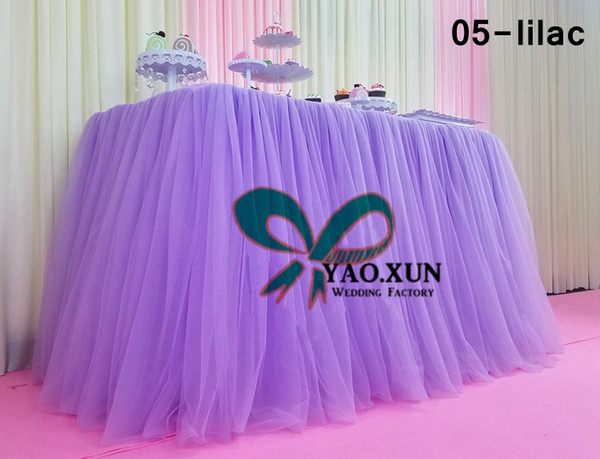 1pcs Sale Tutu Table Skirt For Wedding Decoration \ Ice Silk Table Skirting