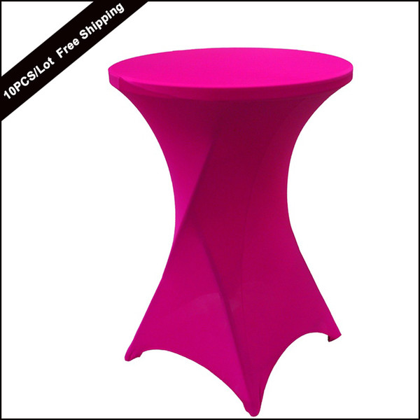 10pc Cheap Spandex Dry Bar Table Cover 60X110cm Stretch Highboy Cocktail Table Cloth Cover for Outdoor Wedding Party Decoration Supplier