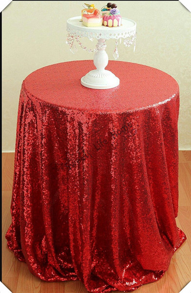 10PCS Red Glitter table cloth Free shipping tablecloths for Wedding Event ,Sequin table cover 72inch Round table cloths