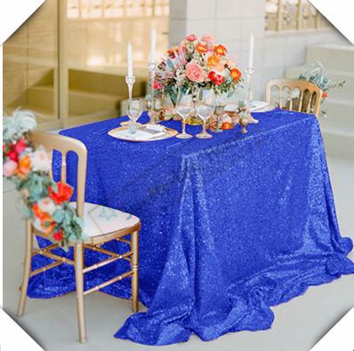 Glitter table cloth Free shipping tablecloths for Wedding Event ,Royal blue Sequin Square table cover 72inch by 72inch