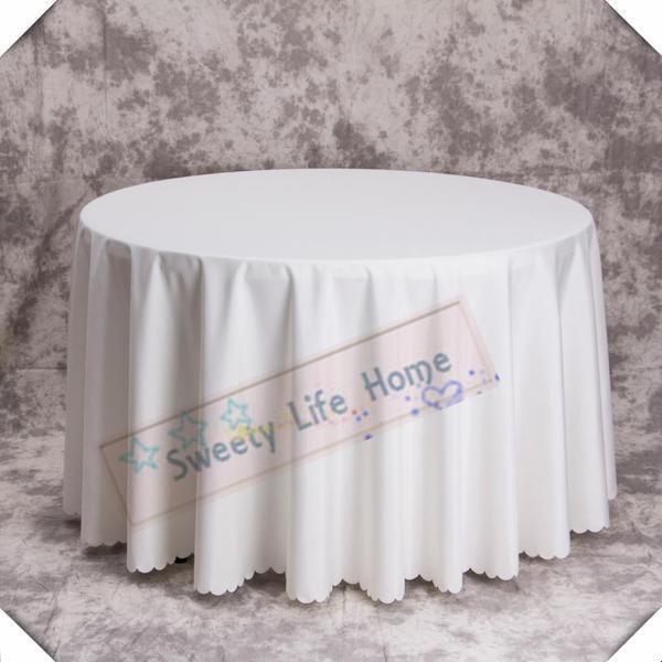 Free shipping Cheap polyester table cloths/Banquet table cover table cloths/108inch round Cream cloths for event