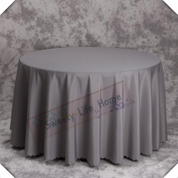 Wholesales price Silver polyester table cloths/Wedding table cover/Party table cloths/90inch round for event many color can choose