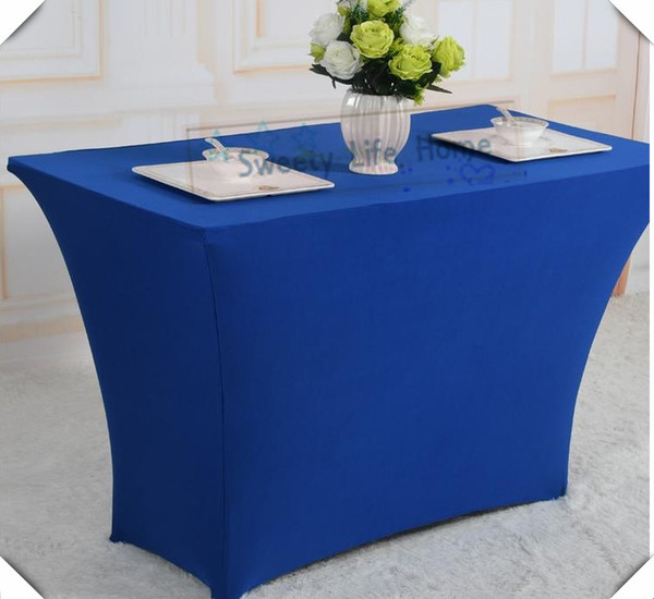 Lycra Rectangle table cover Royal blue Strech spandex Cocktail table cover table cloths for wedding party 120cm*60cm*75cm