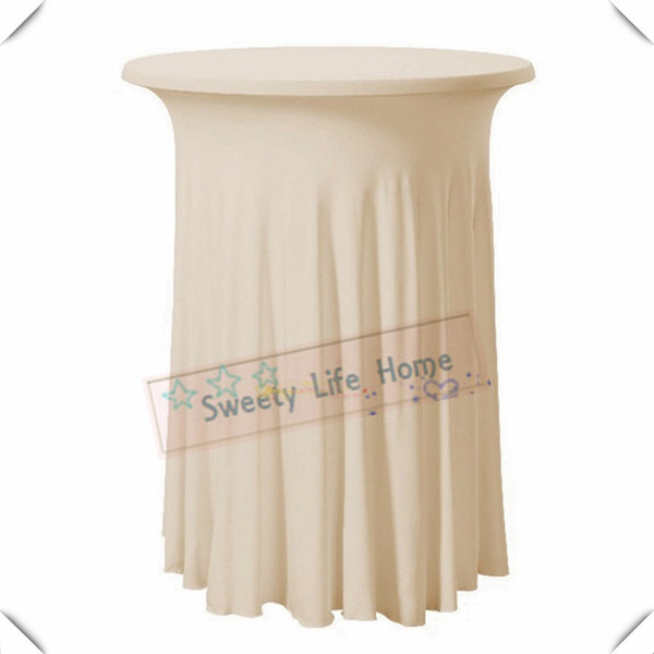 New Fashion free shipping Strech spandex Cocktail table cover/Lycra table cloths 70cm*110cm Champange Ruffled table cover