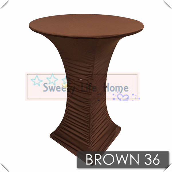 Birthday Decoration Wrinkle table cover free shipping Brown Strech spandex Cocktail table cover/Lycra pleated table cloths 70cm*110cm