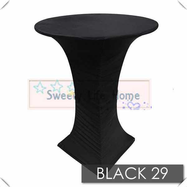 Wrinkle table cover free shipping Strech spandex Cocktail table cover/Black Lycra pleated table cloths 70cm*110cm