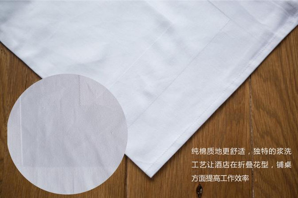 50PCS Wholesale With Free Shipping White 100% Cotton 50cm*50cm Square Napkin High Quality For Table Decoration