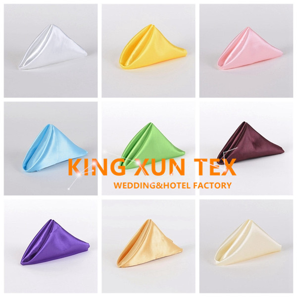 100pcs Satin Table Napkin For Wedding And Event Decoration