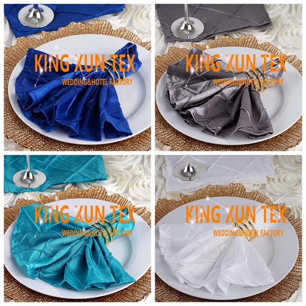 New Design Taffeta Pintuck Table Napkin For Wedding Table Cloth And Event Decoration