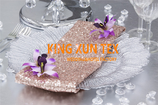 New Design Sequin Table Napkin For Wedding Table Cloth And Event Decoration