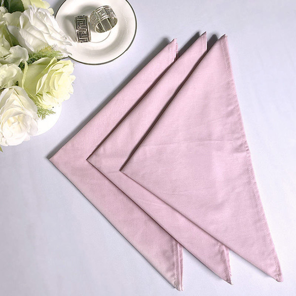 Wedding Pink Table NapkinCotton Napkin Cotton Handkerchief Cloth for Diner Party Xmas Supply Wedding Favors 45*45cm