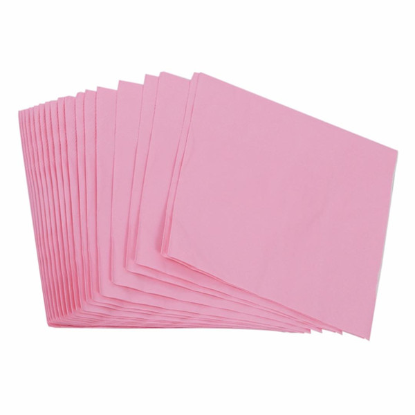 Solid Color Printed Paper Napkin pink 1 pack Pink Color Paper Disposable Napkins Wedding Hotel Party Napkins