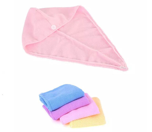 Microfiber Fabric thickening Dry Hair Hat Turban Super Absorbent Amazing Magic Quick-drying Hair Shower Cap Bath Towel