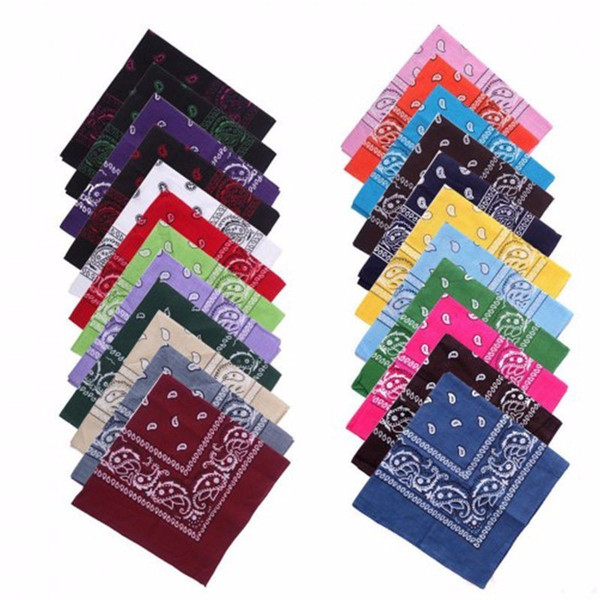 Cheap Vintage Square Geometric Print Cotton Head Wrap Neck Scarf Wristband Handkerchief Pocket Towel C19041301