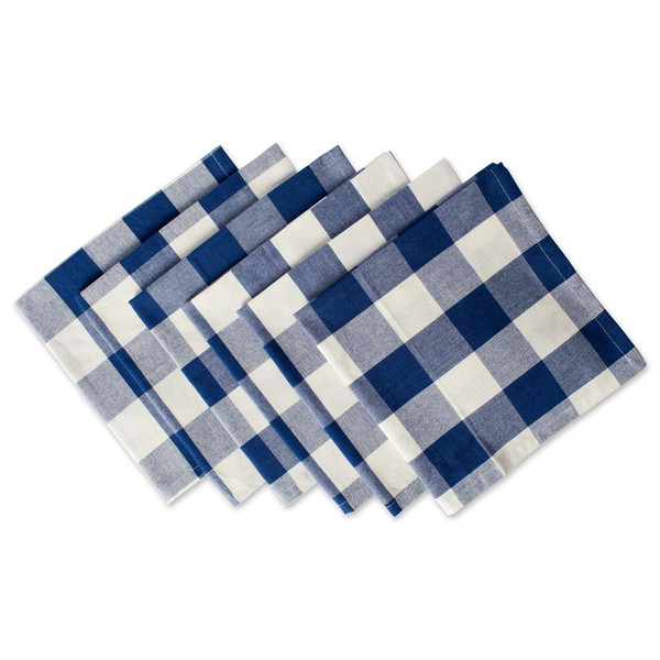 Cotton Buffalo Check Oversized Basic Cloth Napkin for Everyday Place Settings, Farmhouse Décor, Family Dinners, BBQ's, and Holidays