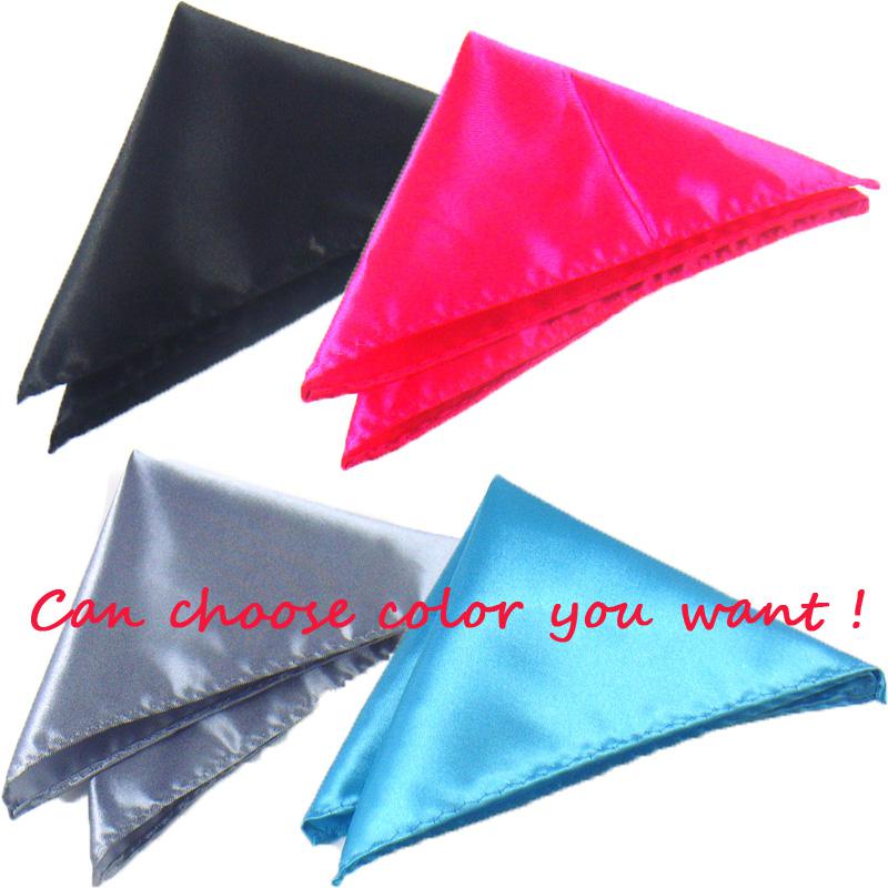 Mens Satin Solid Color Table Napkin Pocket Square Handkerchief Hanky Napkin Wedding Party Banquet