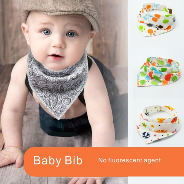 Baby Bib Kids Infant Triangle Head Scarf Bandana and prevent saliva dripping 100% Cotton No fluorescent agent.