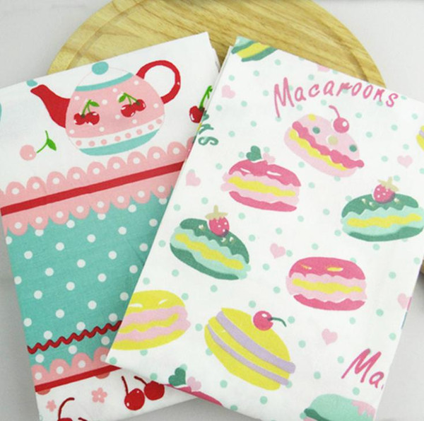 Cute High-quality Cherry Macaron Printed Cotton Table Napkins Tea Towels Kitchen Restaurant Mats 38*58cm Free Shipping SN2931