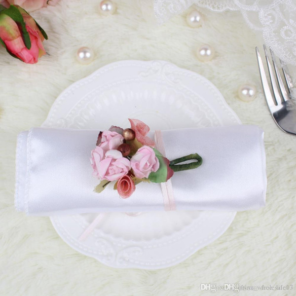 Satin Table Napkin Wedding Napkins 30*30cm Napkin Pocket Handkerchief for Wedding Table Decoration Accessories Free Shipping