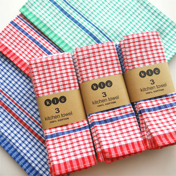 Cloth table napkins Plaid napkin For wedding Home kitchen towel Tea towel 45 * 70cm 3pcs/lot