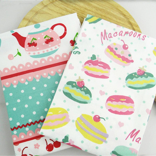 Cute High-quality Cherry Macaron Printed Cotton Table Napkins Tea Towels Kitchen Restaurant Mats 38*58cm Free Shipping