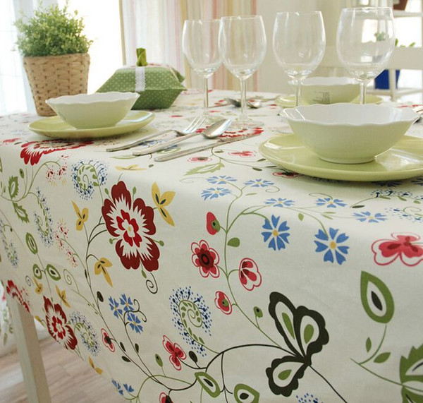 Household Cotton Canvas table cloth table Pastoral Tablecloth Universal cover towel