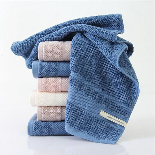 thick cotton antibiotic towel home hotel supplies solid colors blue pink hand face hair towels adult toallas