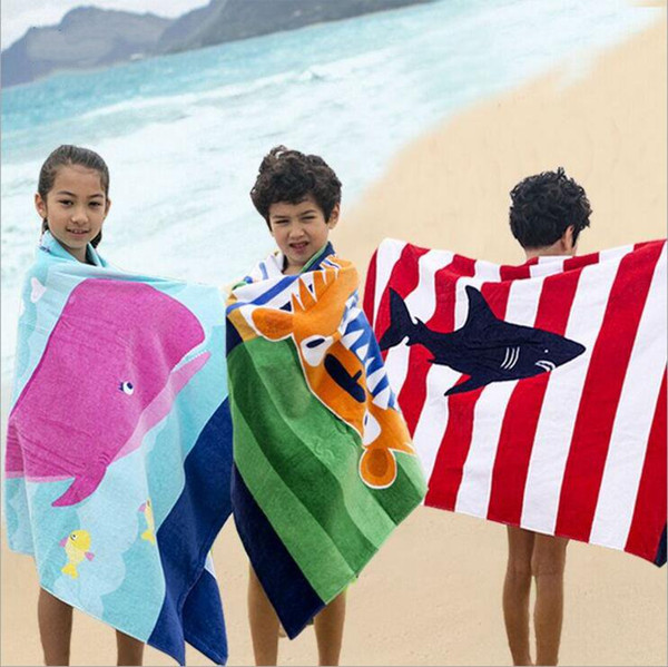 cartoon prints big beach towel mat 80*160cm kids adult bath towels microfiber wrap swimming pool mate