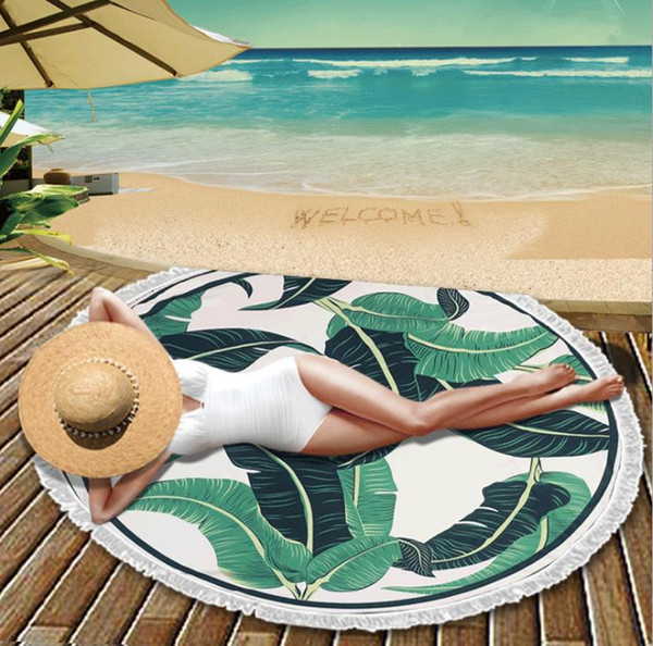 45 style Indian Mandala Beach Towel Round Beach Blanket Polyester Elephant Printing Tapestry Yoga Mat Summer Picnic Rug a809