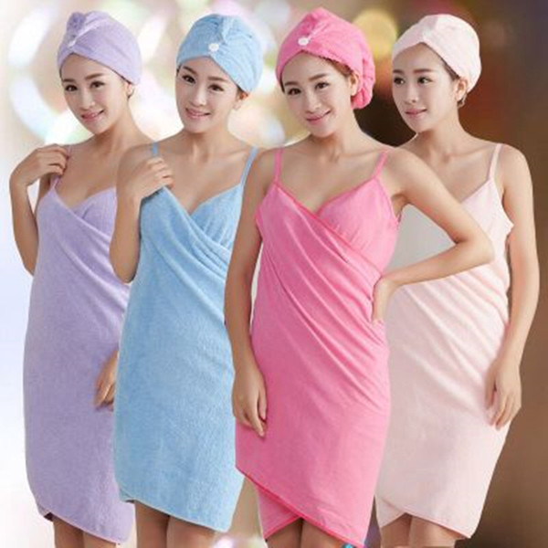 HELLOYOUNG Microfiber Women Sexy Bath Towel Wearable Beach Towel Soft Beach Wrap Skirt Super Absorbent Bath Gown 123