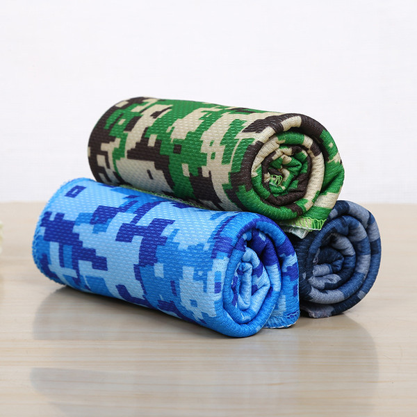 Camouflage Color Multi-use Summer Sports Ice Towel 30*88 CM Enduring Instant Cooling Towel Heat Relief Reusable Cold Towel